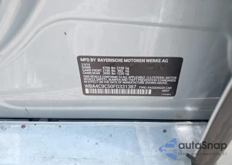 2015 BMW 428 Gran Coupe xDrive from USA, damaged, VIN WBA4C9C50FD331387